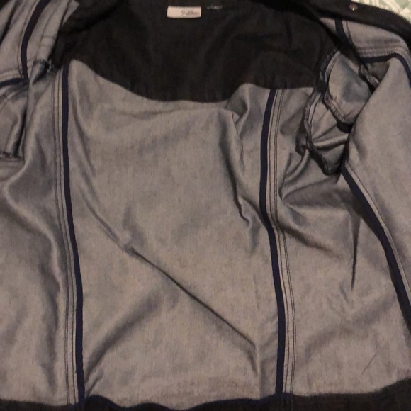 Chico’s Platinum Jean Jacket Rhinestone Embellished Size Large - Picture 16 of 16